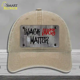 Black Lives Matter Concrete Novelty License Plate Hat Tag Unconstructed Cotton / Khaki