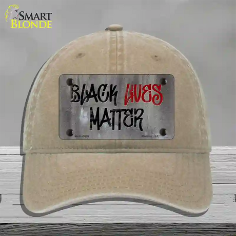 Black Lives Matter Concrete Novelty License Plate Hat Tag Unconstructed Cotton / Khaki