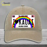 I Heart Kauai Novelty License Plate Hat Tag Unconstructed Cotton / Khaki