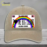 I Heart Big Island Novelty License Plate Hat Tag Unconstructed Cotton / Khaki