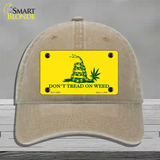 Dont Tread On Weed Novelty License Plate Hat Tag Unconstructed Cotton / Khaki