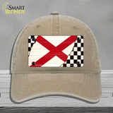 Alabama Racing Flag Novelty License Plate Hat Tag Unconstructed Cotton / Khaki