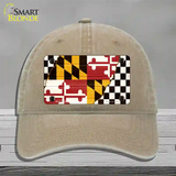 Maryland Racing Flag Novelty License Plate Hat Tag Unconstructed Cotton / Khaki