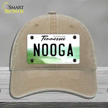 Nooga Tennessee Novelty License Plate Hat Tag Unconstructed Cotton / Khaki