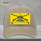 Dont Tread On My 2nd Amendment Novelty License Plate Hat Unconstructed Cotton / Khaki