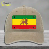 Ethiopia Flag Novelty License Plate Hat Tag Unconstructed Cotton / Khaki