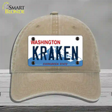 Kraken Washington Novelty License Plate Hat Tag Unconstructed Cotton / Khaki