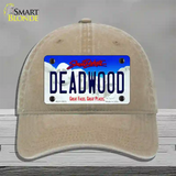 Deadwood South Dakota Novelty License Plate Hat Tag Unconstructed Cotton / Khaki