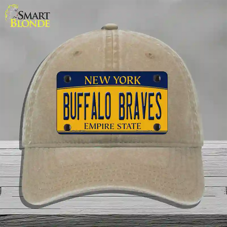 Buffalo Braves New York Novelty License Plate Hat Tag Unconstructed Cotton / Khaki