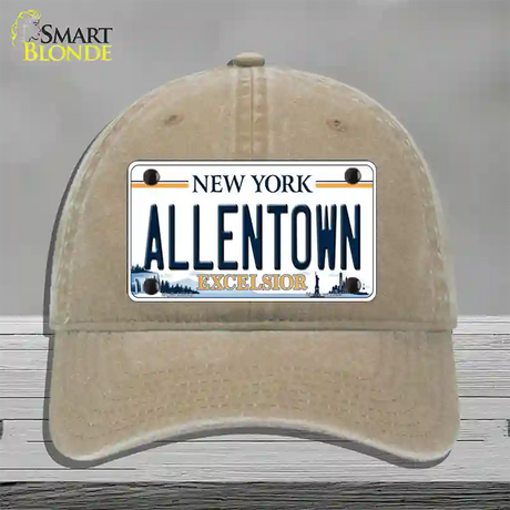 Allentown Excelsior New York Novelty License Plate Hat Tag Unconstructed Cotton / Khaki