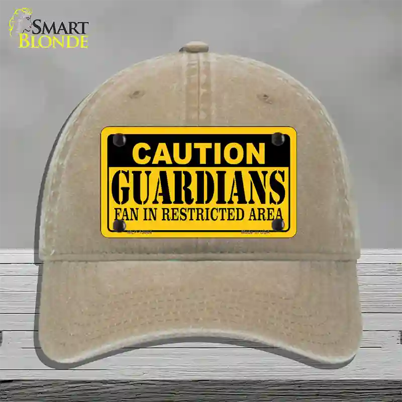 Caution Guardians Novelty License Plate Hat Tag Unconstructed Cotton / Khaki