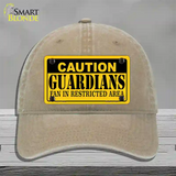 Caution Guardians Novelty License Plate Hat Tag Unconstructed Cotton / Khaki