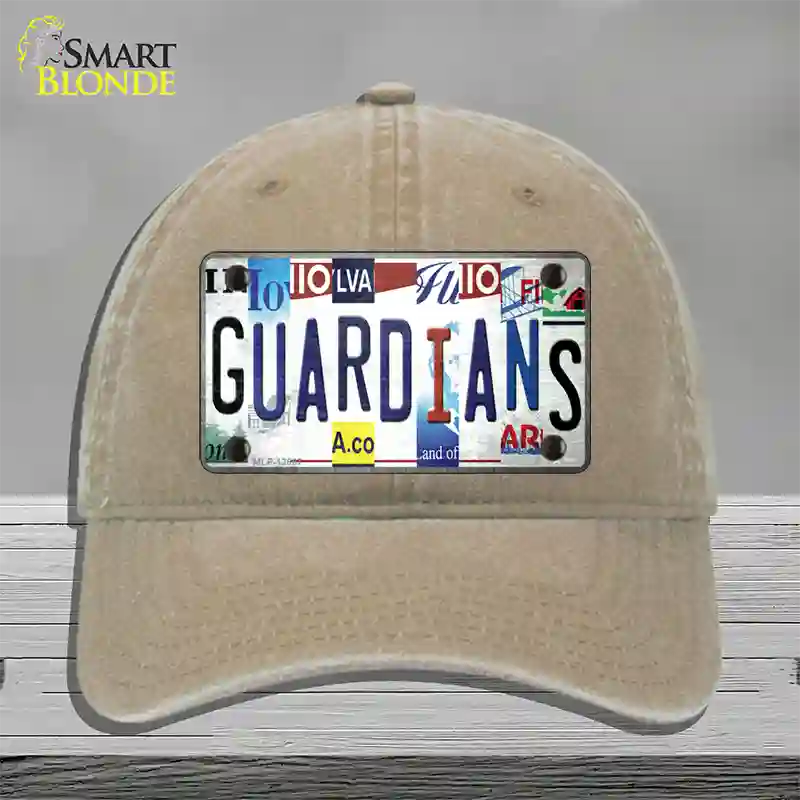 Guardians Strip Art Novelty License Plate Hat Tag Unconstructed Cotton / Khaki