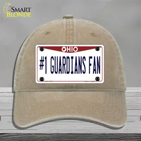 Number 1 Guardians Fan Ohio Novelty License Plate Hat Tag Unconstructed Cotton / Khaki