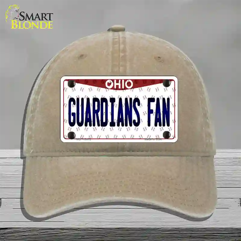 Guardians Fan Ohio Overlay Novelty License Plate Hat Tag Unconstructed Cotton / Khaki