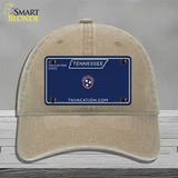 Blank Tennessee Blue Novelty License Plate Hat Tag Unconstructed Cotton / Khaki