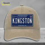 Kingston Tennessee Blue Novelty License Plate Hat Tag Unconstructed Cotton / Khaki