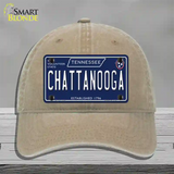 Chattanooga Tennessee Blue Novelty License Plate Hat Tag Unconstructed Cotton / Khaki