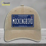 Mockingbird Tennessee Blue Novelty License Plate Hat Tag Unconstructed Cotton / Khaki