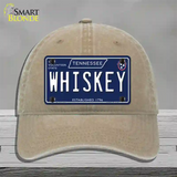 Whiskey Tennessee Blue Novelty License Plate Hat Tag Unconstructed Cotton / Khaki