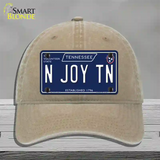 N Joy TN Tennessee Blue Novelty License Plate Hat Tag Unconstructed Cotton / Khaki