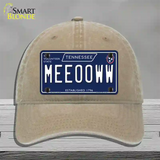 Meeooww Tennessee Blue Novelty License Plate Hat Tag Unconstructed Cotton / Khaki