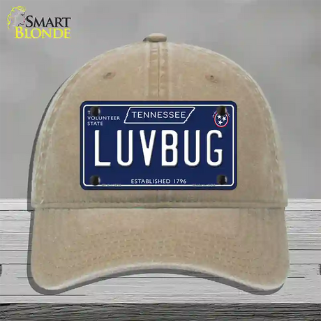 Luv Bug Tennessee Blue Novelty License Plate Hat Tag Unconstructed Cotton / Khaki