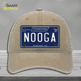 Nooga Tennessee Blue Novelty License Plate Hat Tag Unconstructed Cotton / Khaki