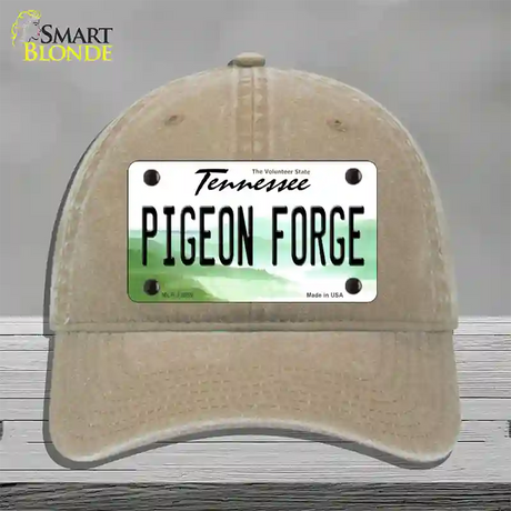 Pigeon Forge Tennessee Novelty License Plate Hat Tag Unconstructed Cotton / Khaki