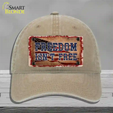 Freedom Isnt Free Flag Novelty License Plate Hat Tag Unconstructed Cotton / Khaki