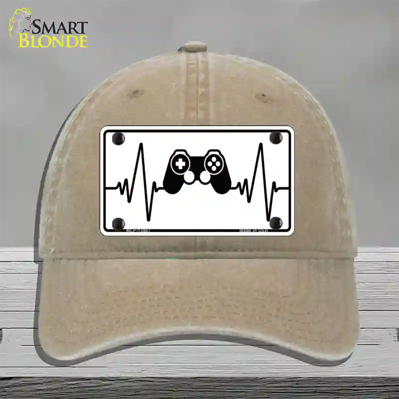 Video Games Heart Beat Novelty License Plate Hat Tag Unconstructed Cotton / Khaki