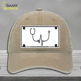 Stethoscope Heart Beat Novelty License Plate Hat Tag Unconstructed Cotton / Khaki