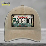 Bigfoot Louisiana Novelty License Plate Hat Tag Unconstructed Cotton / Khaki