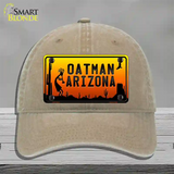 Oatman Kokopelli Arizona Scenic Background Novelty License Plate Hat Unconstructed Cotton / Khaki