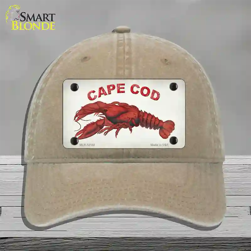 Cape Cod Lobster Novelty License Plate Hat Unconstructed Cotton / Khaki