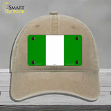 Nigeria Flag Novelty License Plate Hat Unconstructed Cotton / Khaki