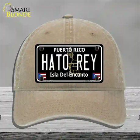 Hato Rey Puerto Rico Black Novelty License Plate Hat Unconstructed Cotton / Khaki