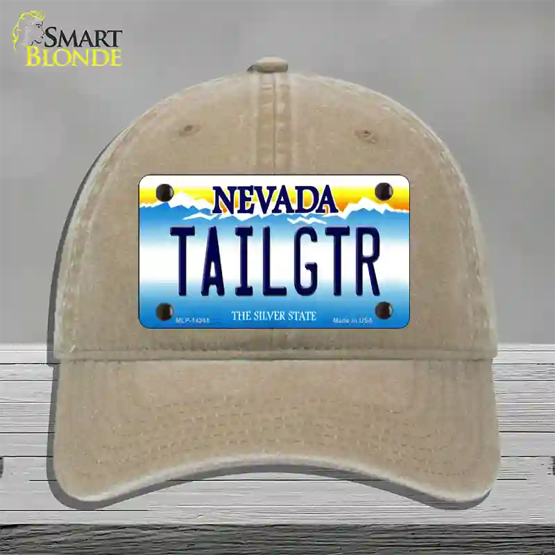 Tailgtr Nevada Novelty License Plate Hat Unconstructed Cotton / Khaki