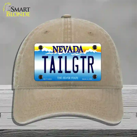 Tailgtr Nevada Novelty License Plate Hat Unconstructed Cotton / Khaki