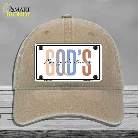 Gods Mercy Endures Novelty License Plate Hat HAT-MLP-14480