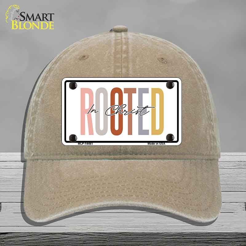 Rooted In Christ Novelty License Plate Hat HAT-MLP-14481