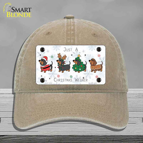 Just a Christmas Weiner Novelty License Plate Hat HAT-MLP-14552