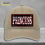 Princess Patriotic Novelty License Plate Hat Unconstructed Cotton / Khaki