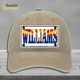 Williams Arizona Flag White Novelty License Plate Hat Unconstructed Cotton / Khaki