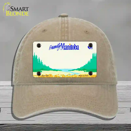 Manitoba Novelty License Plate Hat Unconstructed Cotton / Khaki