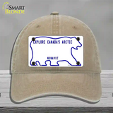 Nunavut Novelty License Plate Hat Unconstructed Cotton / Khaki