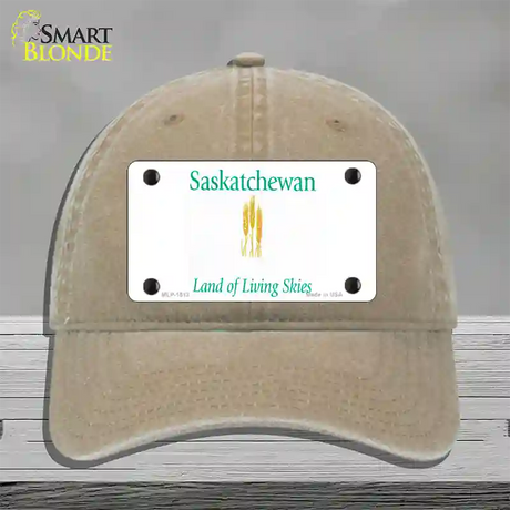 Saskatchewan Novelty License Plate Hat Unconstructed Cotton / Khaki