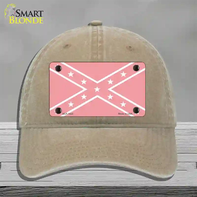 Pink Rebel Novelty License Plate Hat Unconstructed Cotton / Khaki