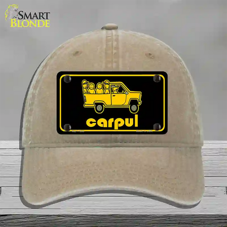 Carpul Novelty License Plate Hat Unconstructed Cotton / Khaki