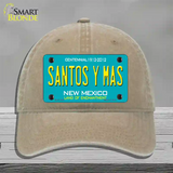 New Mexico Santos Y Mas Novelty License Plate Hat Unconstructed Cotton / Khaki